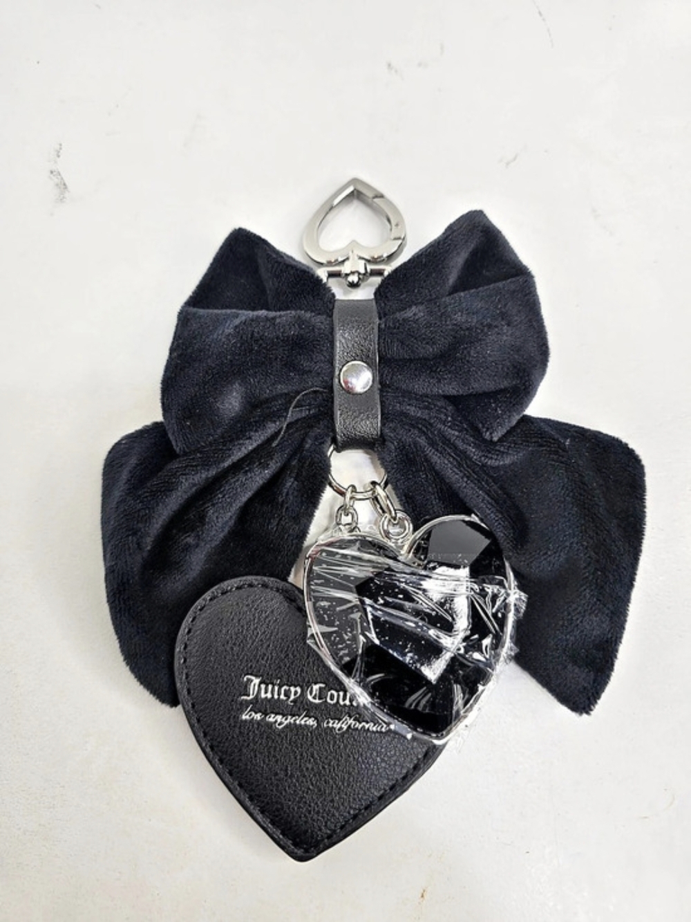 🖤▪️Juicy Couture ▪️Black Bow Heart Keychain NWT